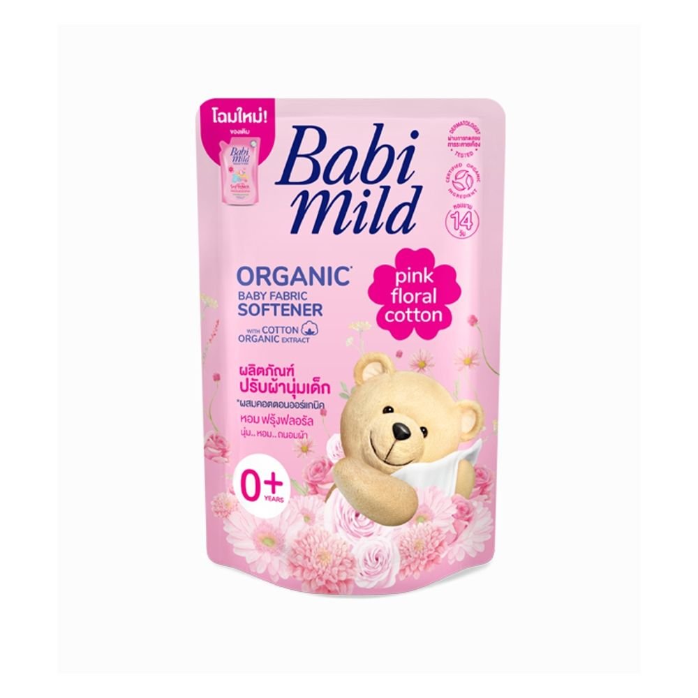 Babi Mild Pink Floral Cotton Fabric Softener Refill 570 ml