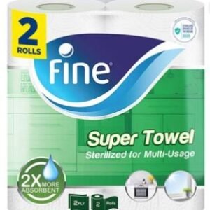 Fine Super Sterilized 2 Ply Paper Towel White 55 Pieces