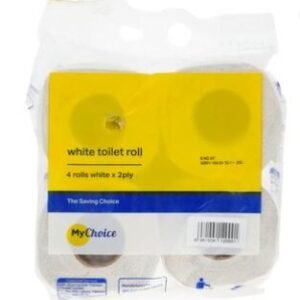 My Choice White Toilet Roll 2 Ply Rolls 4 Pcs