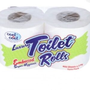 Cool & Cool Luxury Toilet Rolls 400 Sheets 2-Ply (2-Pack)
