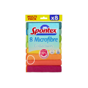 Spontex Microfibre Cloth 8s